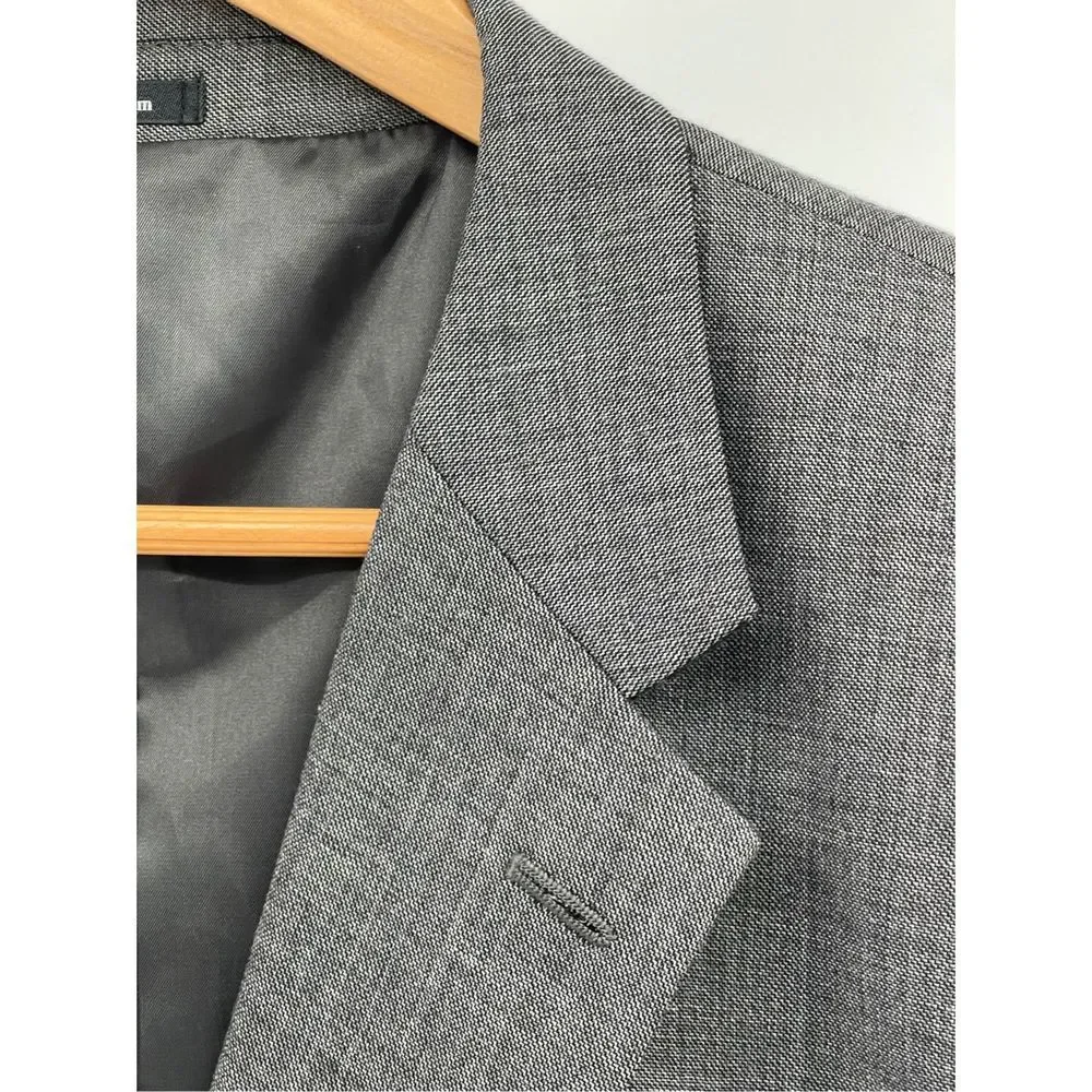 Cricketeer Suit Jacket Sport Coat Blazer Men‎ Size 50R Gray Wool